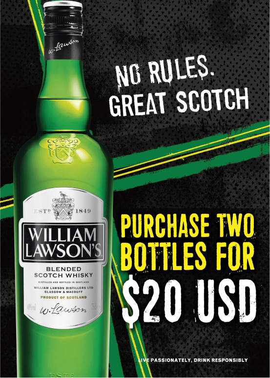 2 For 20 Special William Lawsons Whisky 700ml